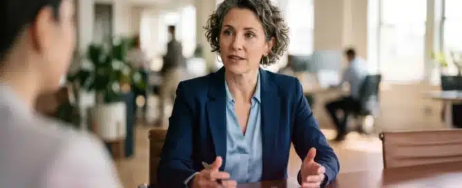 Business owner reviewing financial documents and cash flow with a business line of credit showing access to flexible financing for California companies